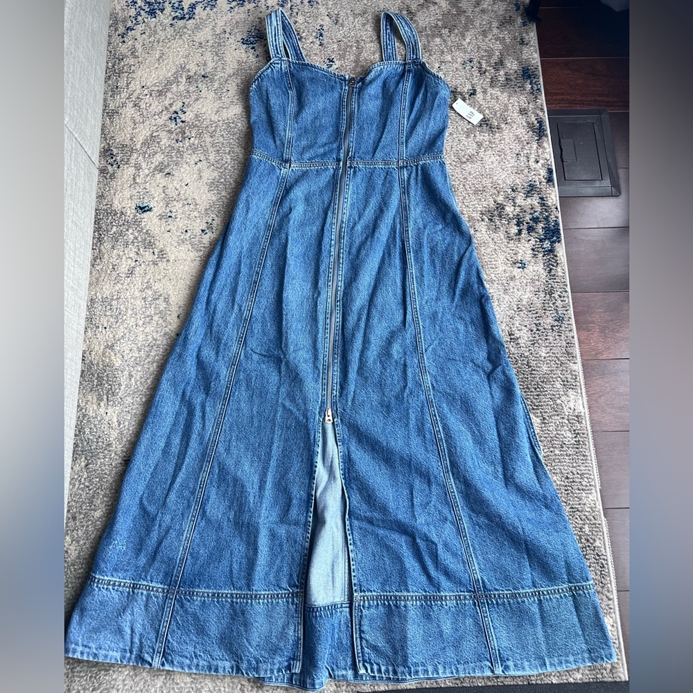 GAP UltraSoft Blue Denim Maxi Dress - Picture 4 of 7